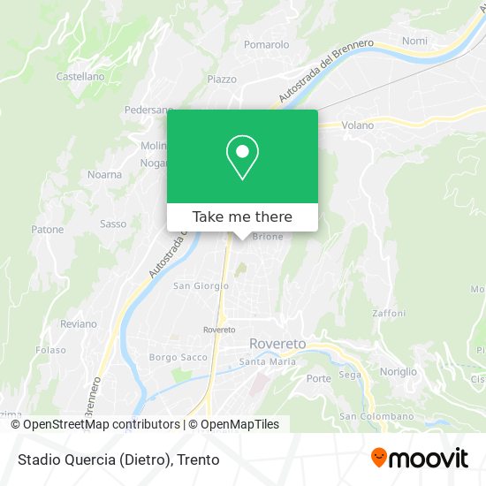 Stadio Quercia (Dietro) map