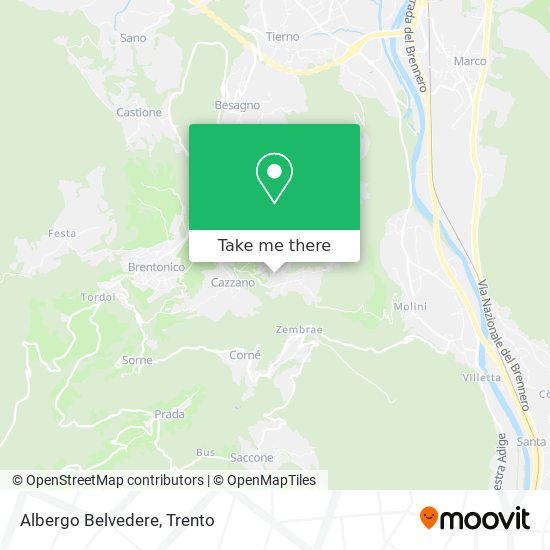 Albergo Belvedere map