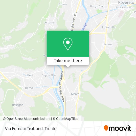 Via Fornaci Texbond map