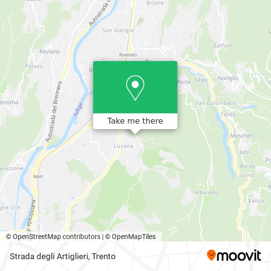 Strada degli Artiglieri map