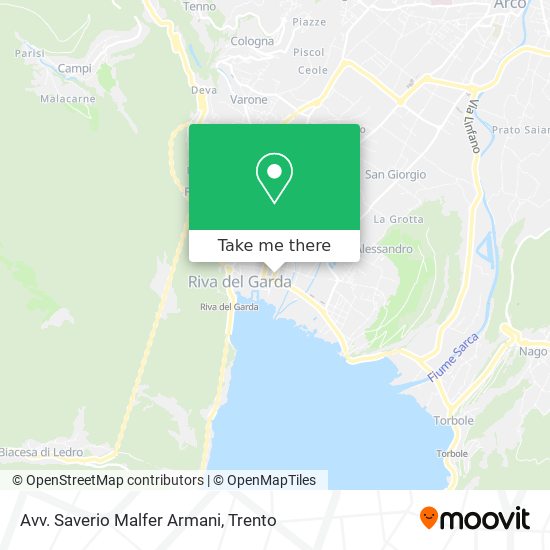 Avv. Saverio Malfer Armani map