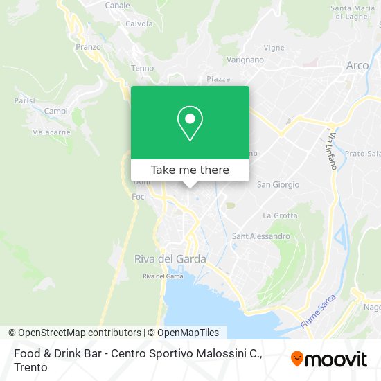 Food & Drink Bar - Centro Sportivo Malossini C. map