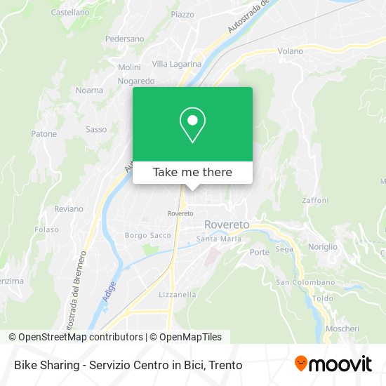 Bike Sharing - Servizio Centro in Bici map