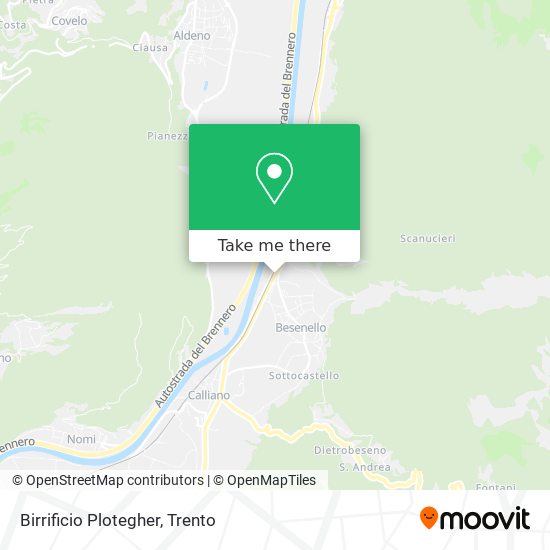 Birrificio Plotegher map