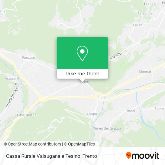 Cassa Rurale Valsugana e Tesino map