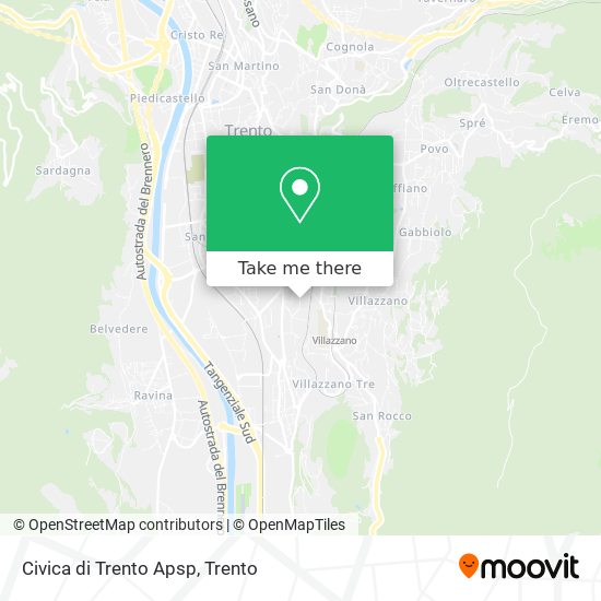 Civica di Trento Apsp map