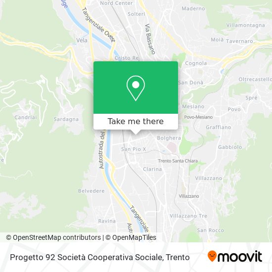 Progetto 92 Società Cooperativa Sociale map