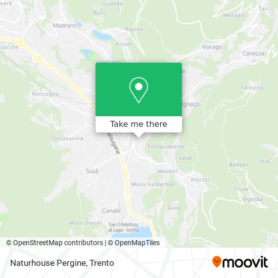 Naturhouse Pergine map
