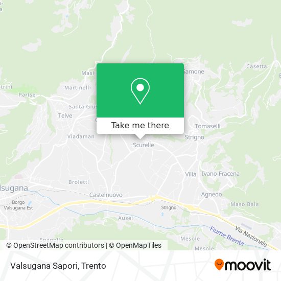 Valsugana Sapori map