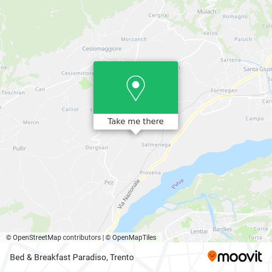 Bed & Breakfast Paradiso map