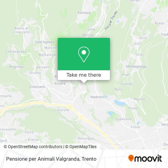 Pensione per Animali Valgranda map