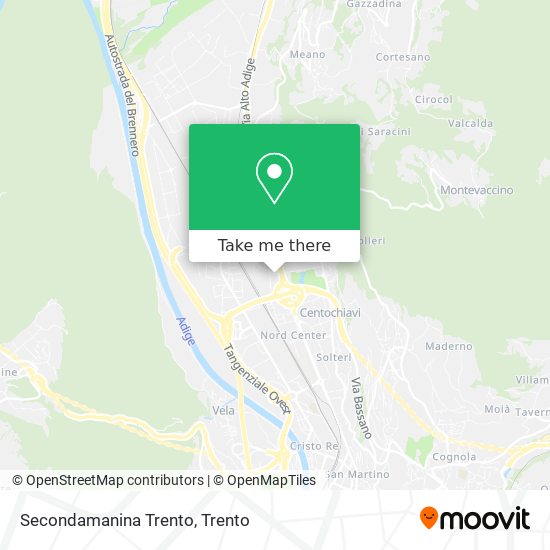 Secondamanina Trento map