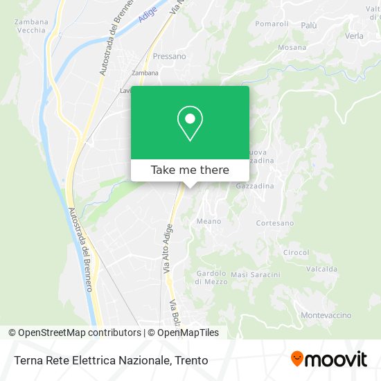 Terna Rete Elettrica Nazionale map