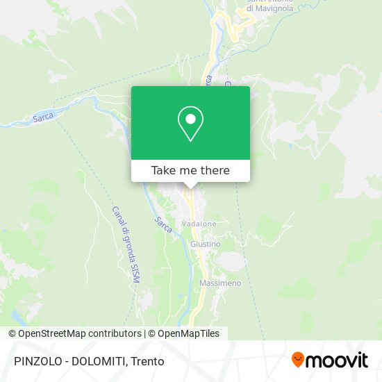 PINZOLO - DOLOMITI map