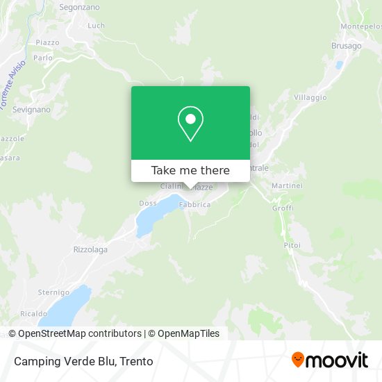 Camping Verde Blu map