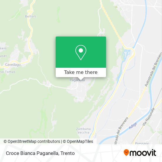 Croce Bianca Paganella map
