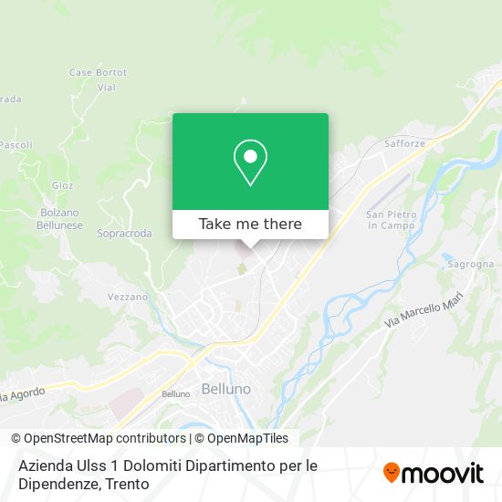 Azienda Ulss 1 Dolomiti Dipartimento per le Dipendenze map