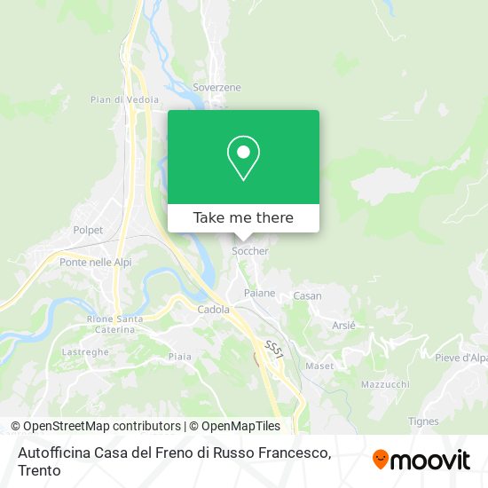 Autofficina Casa del Freno di Russo Francesco map