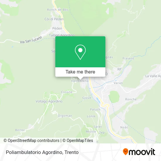 Poliambulatorio Agordino map