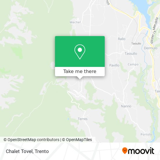 Chalet Tovel map