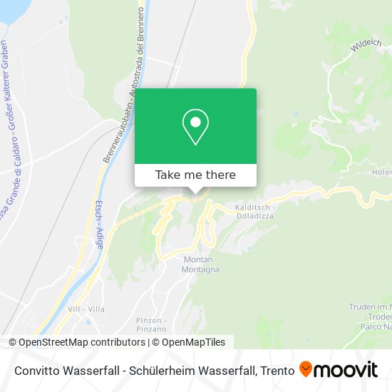 Convitto Wasserfall - Schülerheim Wasserfall map