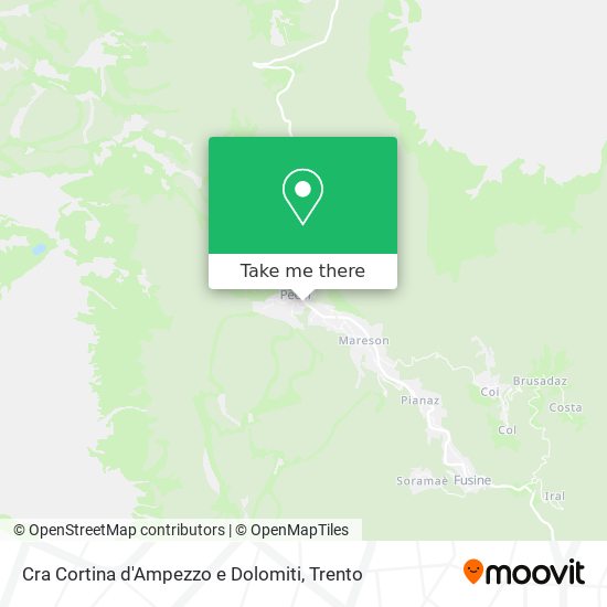 Cra Cortina d'Ampezzo e Dolomiti map