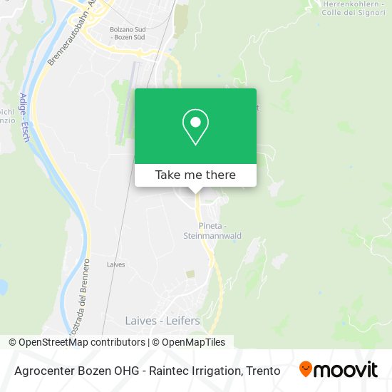 Agrocenter Bozen OHG - Raintec Irrigation map