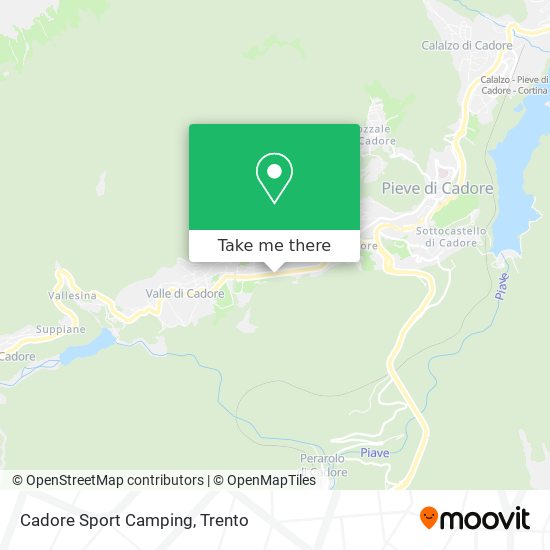 Cadore Sport Camping map
