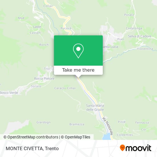 MONTE CIVETTA map