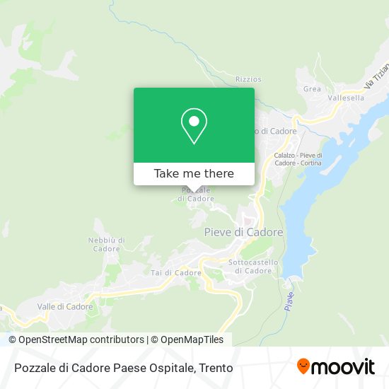 Pozzale di Cadore Paese Ospitale map