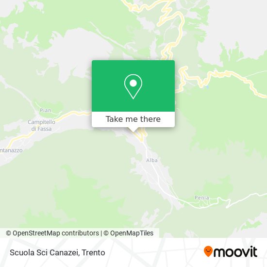 Scuola Sci Canazei map