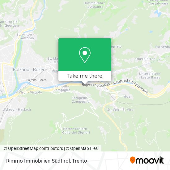 Rimmo Immobilien Südtirol map