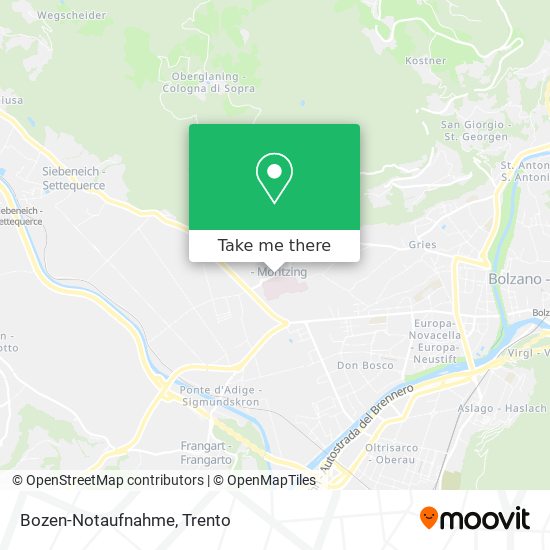 Bozen-Notaufnahme map