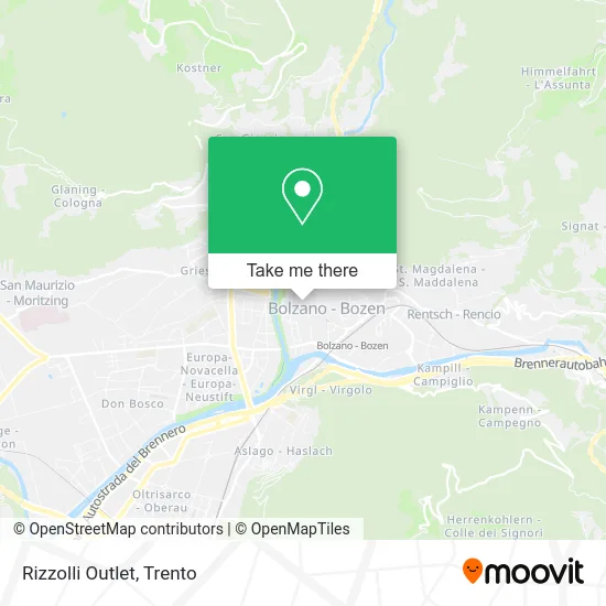 Rizzolli Outlet map