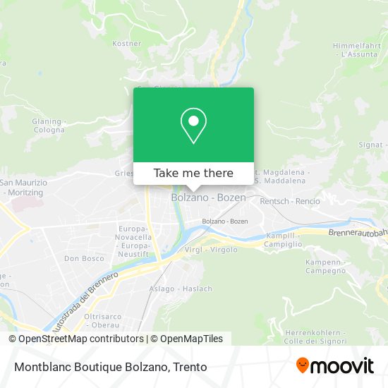 Montblanc Boutique Bolzano map