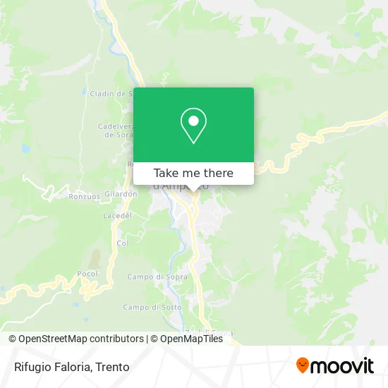 Faloria Mountain Refuge map