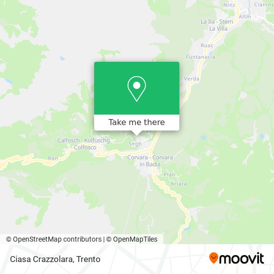 Ciasa Crazzolara map