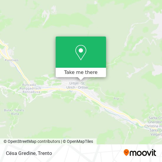 Cësa Gredine map