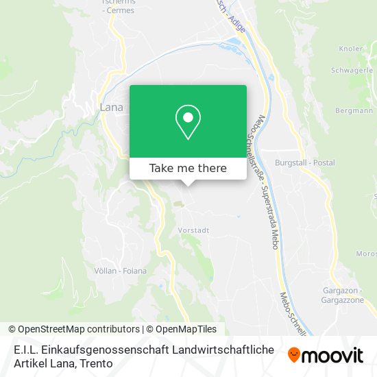 E.I.L. Einkaufsgenossenschaft Landwirtschaftliche Artikel Lana map