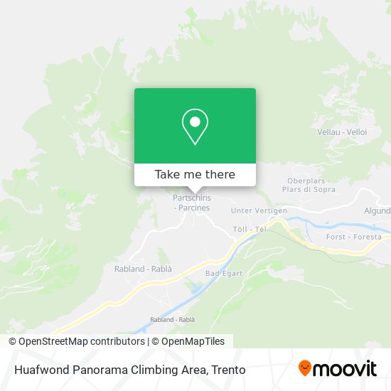 Huafwond Panorama Climbing Area map