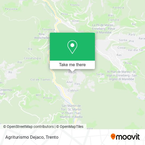 Agriturismo Dejaco map