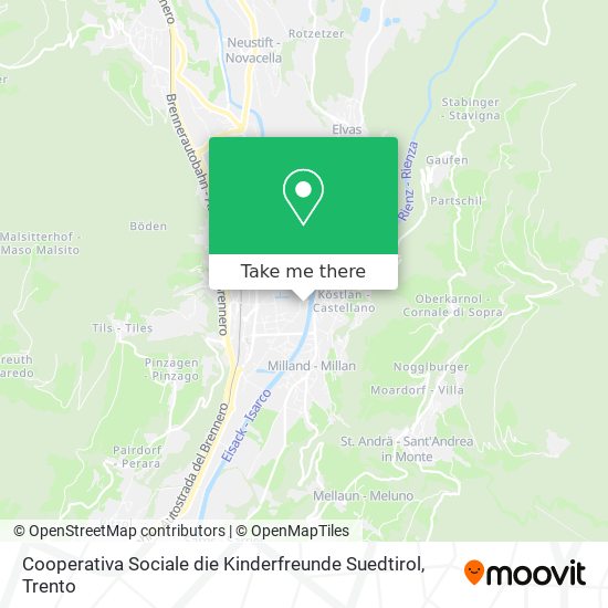 Cooperativa Sociale die Kinderfreunde Suedtirol map