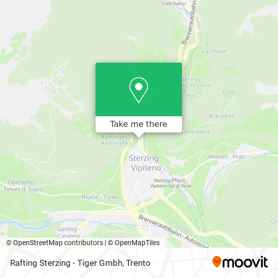 Rafting Sterzing - Tiger Gmbh map