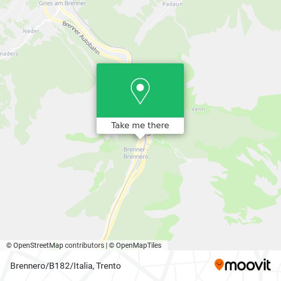 Brennero/B182/Italia map