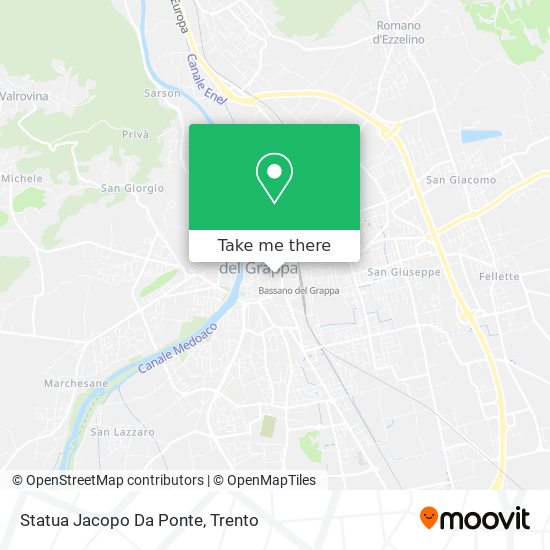 Statua Jacopo Da Ponte map