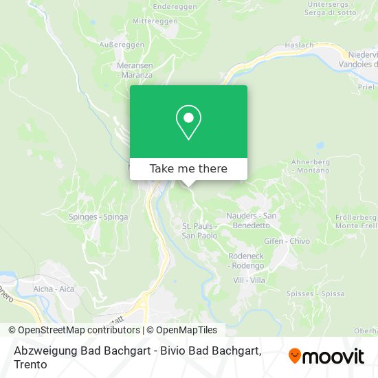 Abzweigung Bad Bachgart - Bivio Bad Bachgart map