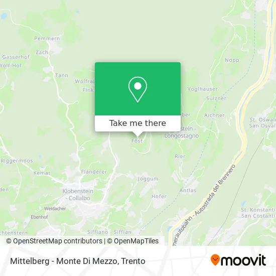 Mittelberg - Monte Di Mezzo map