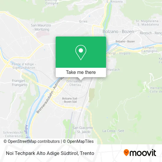 Noi Techpark Alto Adige Südtirol map