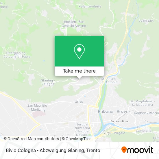 Bivio Cologna - Abzweigung Glaning map