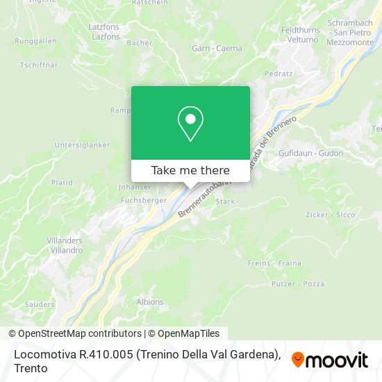 Locomotiva R.410.005 (Trenino Della Val Gardena) map